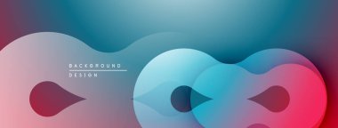 Soyut akışkan şekiller harmanlanarak, canlı bir arkaplan oluşturur. Modern tasarım yumuşak kıvrımlar, serin ılık tonlar içerir.