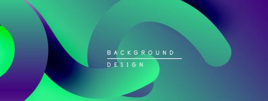 Soyut sıvı şekilleri, canlı gradyanlar. Modern tasarım, deniz mavisi, mor renkler dinamik kompozisyon yaratır. Arkaplan ögesi.