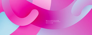 Soyut akışkan şekiller, canlı pembeler, maviler modern arka plan yaratır. Yumuşak eğimler, dinamik bileşimler.