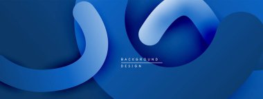 Soyut mavi katmanlar akışkan şekiller yaratır. Minimalist tasarım, modern estetik, arka planlar ve sunumlar için uygun. Yumuşak eğimler derinlik sunar.