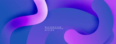 Soyut sıvı şekiller, canlı mor renkler, pürüzsüz gradyanlar modern arkaplan tasarımı yaratır. Minimalist estetik, dinamik kompozisyon.