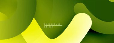 Soyut sıvı şekilleri, canlı yeşil renkler, pürüzsüz gradyanlar. Arka planlar ve sunumlar için modern tasarım öğesi. Minimalist estetik.