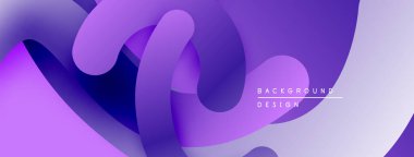 Soyut mor dalgalar dinamik arkaplan yaratır. Yumuşak eğimler hareketi, derinliği, modern tasarımı, estetiği akla getiriyor.