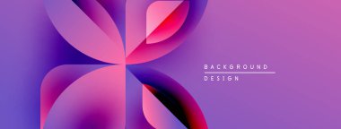 Soyut çiçek deseni. Canlı mor, pembe renkler harmanlanmış. Modern tasarım enerjiyi ve dinamizmi çağrıştırıyor. Basit metin arkaplan tasarımı okur.