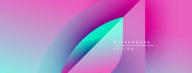 Soyut eğim arkaplanı. Pembe, mor, turkuaz renkler düzgün bir şekilde harmanlanır. Metin elementli minimalist tasarım. Modern estetik.