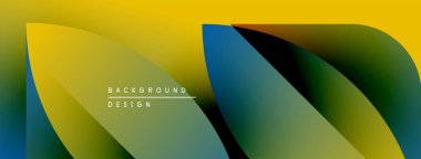 Soyut enerjik tasarım. Sarı, yeşil, mavi renkler düzgün bir şekilde harmanlanır. Dijital projeler için modern arkaplan ögesi. Minimalist estetik.