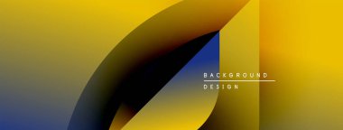 Soyut gradyan tasarımı. Sarı, mavi renkler düzgün bir şekilde harmanlanır. Modern estetik, dijital arka planlar ve sunumlar için uygun. Minimalist stil.