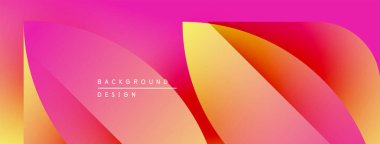 Soyut eğim arkaplanı. Pembe, turuncu, sarı renkler düzgün bir şekilde harmanlanır. Dijital projeler için modern tasarım öğesi. Metin arkaplan tasarımı okur.