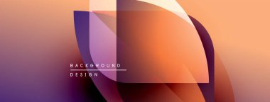 Soyut geometrik şekiller örtüşür, canlı bir değişim etkisi yaratır. Sıcak renkler tasarıma hakim, modern estetiğe işaret ediyor.