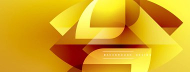 Soyut sarı tasarım dinamik şekiller, gradyanlar içerir. Modern arka plan hareket, enerji ve yenilik öneriyor. Parlak renkler görsel etki yaratır.