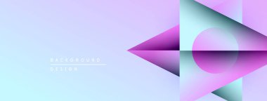 Soyut eğim arkaplanı. Yumuşak mor, mavi renkler modern tasarım yaratır. Geometrik şekiller örtüşür, dinamik bileşim oluşturur. Minimalist estetik.
