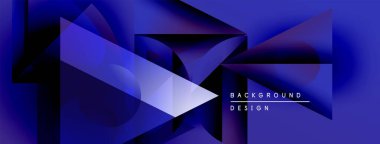 Soyut mavi tasarım geometrik şekiller, gradyanlar içerir. Modern estetik, dinamik bileşim, uygun arkaplan ögesi.