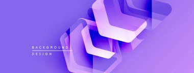 Soyut mor katmanlar dinamik arkaplan yaratır. Geometrik şekiller üst üste binerek modern tasarım elementini oluşturur. Pürüzsüz gradyanlar görsel cazibeyi artırır.