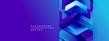 Soyut gradyan katmanlar dinamik arkaplan oluşturur. Mavi, mor renkler harmanlanarak modern tasarım elementini oluşturur. Metin arkaplan tasarımı okur.