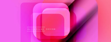 Soyut pembe gradyan katmanları dinamik bileşim oluşturur. Modern tasarım elementleri teknoloji, yenilik ve enerji öneriyor. Minimalist metin görsel ilgi ekliyor.