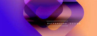 Soyut sıvı şekilleri mor, turuncu renkleri harmanlıyor. Modern tasarım metin arkaplan tasarımı içerir. Gradyan renkler dinamik görsel efekt yaratır.