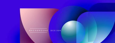 Soyut renkli arkaplan. Gradyan şekiller modern tasarımı oluşturur. Metin arka plan tasarımı okur. Canlı renkler kompozisyona hakim.