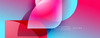 Soyut, enerjik şekiller çakışıyor. Renkler karışıyor, modern tasarım yaratıyor. Yumuşak kıvrımlar kompozisyona hakim. Mevcut en küçük metin.