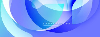 Soyut akışkan şekiller, mavi tonlar baskın. Gradyan etkileri olan modern tasarım, pürüzsüz eğriler dinamik bileşim yaratır. Arkaplan metni arkaplan tasarımı okur.