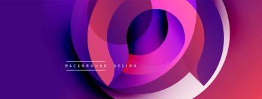 Soyut katmanlar dinamik bileşim yaratır. Mor, pembe, morumsu renkler düzgün bir şekilde harmanlanır. Arkaplan ve afişler için modern tasarım ögesi.