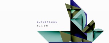 Soyut geometrik tasarım. Üst üste binen şekiller dinamik bileşim yaratır. Mavi, yeşil, zeytin renkleri baskın. Minimalist tarz, modern estetik. Temiz çizgiler, basit formlar..