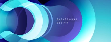 Soyut akışkan şekiller, canlı mavi renkler, modern tasarım. Gradyan geçişler dinamik görsel efekt yaratır. Minimalist estetik.