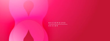 Soyut pembe arka plan. Üst üste binen şekiller yumuşak eğimler, modern tasarım elementleri yaratır. Minimalist estetik, canlı renk şeması.