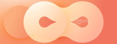 Soyut şekiller, şeftali tonları modern arka plan yaratır. Yumuşak eğimli minimalist tasarım, zarif kompozisyon.