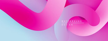 Soyut akışkan şekiller, canlı pembeler, maviler modern arka plan yaratır. Yumuşak eğimler, dinamik bileşimler.