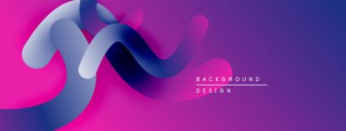 Soyut sıvı şekiller, canlı pembeler, maviler, morlar. Arka planlar ve sunumlar için modern tasarım öğesi. Yumuşak gradyanlar dinamik görsel akış oluşturur.