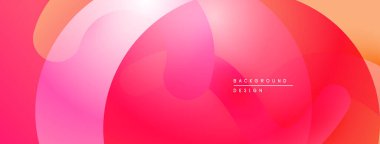 Soyut pembe arka plan. Üst üste binen şekiller dinamik görsel efekt yaratır. Renkler yumuşak, modern estetik sunar.