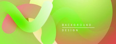 Soyut, enerjik bir arkaplan. Üst üste binen şekiller dinamik görsel efekt yaratır. Yumuşak eğimler, modern tasarım elementleri mevcut.