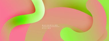 Soyut sıvı şekiller, canlı renklerin karışımı. Yumuşak gradyanlar dinamik arkaplan oluşturur, modern tasarım ögesi.