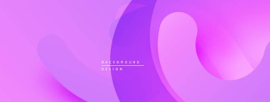 Soyut mor dalgalar yumuşak eğimli arkaplan oluşturur. Minimalist tasarım, akıcı şekilleri, modern estetiği vurgular..