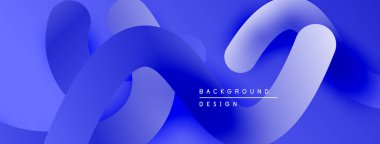 Soyut sıvı şekilleri, mavi gradyanlar dinamik arkaplan oluşturur. Modern tasarım, pürüzsüz kıvrımlar hareket, derinlik.