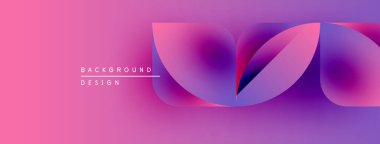 Soyut akışkan şekiller, canlı pembeler, morlar modern arka plan yaratır. Yumuşak eğimler hareketi, derinliği gösterir. Mevcut en küçük metin.