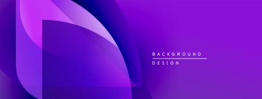 Soyut mor renkler örtüşüyor, dinamik görsel efekt yaratıyor. Metin arka plan tasarımını beyaz olarak okur. Modern, şık bir sunum.