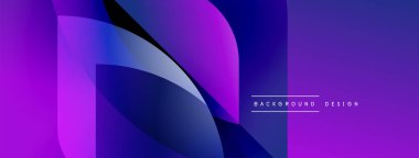 Soyut gradyan tasarımı. Mor, mavi renkler harmanlanmış, modern görsel etki yaratıyor. Minimalist metin ince markalaşma ögesi ekler.