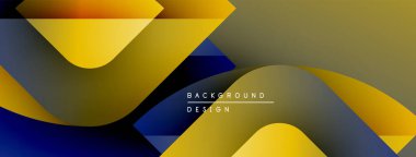 Soyut tasarım akışkan şekiller, gradyanlar içerir. Sarılar, maviler dinamik görsel etki yaratır. Modern estetik arka planlar.