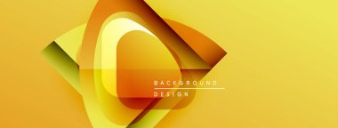 Soyut sarı tasarım. Geometrik şekiller, dinamik görsel efekt oluşturur. Değişken renklere sahip modern arkaplan, mevcut metin ögeleri.