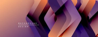 Soyut geometrik desen. Turuncu, mor renkler harmanlanarak dinamik görsel doku oluşturur. Arka planlar için modern tasarım ögesi.