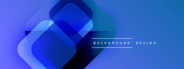 Soyut mavi katmanlar modern tasarım yaratır. Gradyan gölgeler dinamik görsel efekt sunar. Minimalist stil çeşitli projelere uyar.