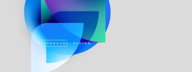 Soyut renkli şekiller örtüşüyor ve dinamik bir zemin oluşturuyor. Açık gri kalan boşluğu doldurur. Metin arkaplan tasarımı okur.