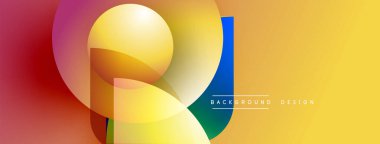 Soyut enerjik şekiller örtüşür, dinamik renkli kompozisyon oluşturur. Gradyan renkler düzgün bir şekilde harmanlanarak modern estetik sunuyor..