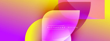 Soyut titreşimli gradyanlar harmanlanır. Üst üste binen şekiller dinamik görsel efekt yaratır. Arkaplan ve sunumlar için uygun modern tasarım.