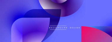 Soyut sıvı şekiller harmanlanarak canlı mor, mavi ve pembe renkler yaratır. Modern tasarım enerjiyi, hareketi, derinliği çağrıştırıyor.