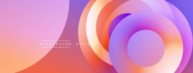 Soyut renkli katmanlar dinamik görsel efekt yaratır. Gradyan renkler karışıyor, dairesel desenler oluşturuyor. Arka planlar için modern tasarım ögesi.