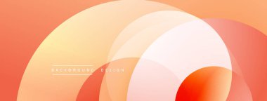 Soyut arkaplan özellikleri üst üste biniyor. Sıcak turuncu, şeftali tonları pürüzsüz bir değişim etkisi yaratır. Minimalist tasarım, modern estetik.