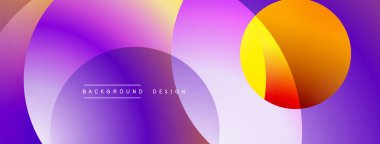 Soyut sıvı şekilleri örtüşür, parlak mor renkler yaratır, turuncu renkler. Arka planlar ve sunumlar için modern tasarım öğesi. Yumuşak geçişler görünür.
