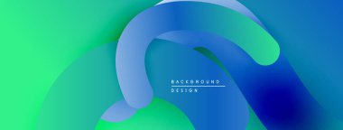 Soyut sıvı şekilleri canlı mavileri, yeşillikleri harmanlıyor. Modern tasarım hareketi çağrıştırıyor, derinliği. Arkaplanda metin arkaplan tasarımı.